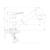 Bateria Kuchenna Stojąca Z Wyciąganą Wylewką Onclo Chrom ABON7211W1 Avapax
