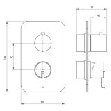 mini: Bateria Prysznicowa Do BOXa Mieszaczowego Silia Nero BXY_NQSM Deante (2)