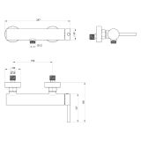Bateria Prysznicowa Fly Gun Metal 03035BN Emporia