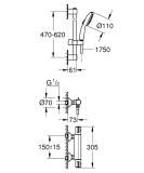 Bateria Prysznicowa Grohtherm 800 Chrom 34565002 Grohe