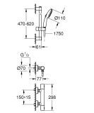Bateria Prysznicowa Grohtherm 800 Chrom 34768001 Grohe