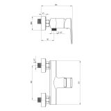 mini: Bateria Prysznicowa Maro Chrom BLO_040M Deante (2)