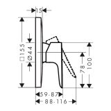 Bateria Prysznicowa Podtynkowa Talis E Czarny Mat 71765670 Hansgrohe
