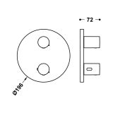 Bateria Prysznicowa Podtynkowa Therm-Box Study Grafit 26225001GR Tres