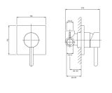 Bateria Prysznicowa Podtynkowa Y Chrom Y1245/KCR Omnires