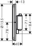 Bateria Prysznicowa Showerselect Comfort S 15553340 Czarny Chrom Szczotkowany Hansgrohe