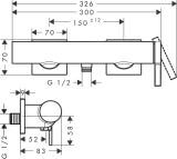Bateria Prysznicowa Tecturis E 73620670 Czarny Mat Hansgrohe