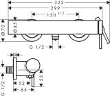 Bateria Prysznicowa Tecturis S 73622670 Czarny Mat Hansgrohe