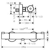 Bateria Prysznicowa Termostatyczna Ecostat Chrom 13211000 Hansgrohe