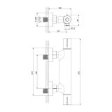 mini: Bateria Prysznicowa Termostatyczna Virgo Chrom S951-579 Cersanit (2)