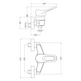 mini: Bateria Prysznicowa Vero Chrom BOW_040M Deante (2)