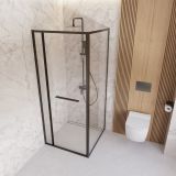 mini: Bateria Prysznicowa Z Deszczownicą I Zestawem Prysznicowym Blur Titanium NQL_D4XM Deante (2)