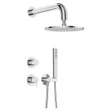 Bateria Prysznicowa Z Deszczownicą I Zestawem Prysznicowym Silia Chrom NQS_09YK Deante