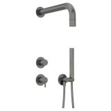 mini: Bateria Prysznicowa Z Głowicą Prysznicową I Zestawem Prysznicowym Silia Titanium NQS_D9XK Deante (1)