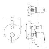 mini: Bateria Prysznicowa Z Przełącznikiem Natrysku Arnika Złoty Szczotkowany BQA_R44P Deante (2)