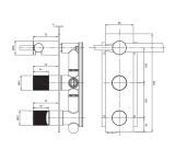 Bateria Prysznicowo-Wannowa Podtynkowa Antracyt Contour CT8035/1AT Omnires