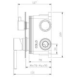 Bateria Prysznicowo Wannowa Podtynkowa Dwufunkcyjna Ultimate Chrom ABUL521111 Avapax