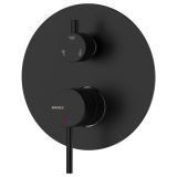 Bateria Prysznicowo Wannowa Podtynkowa Trzyfunkcyjna Ultimate Czarny ABUL5313C1 Avapax