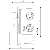 Bateria Prysznicowo Wannowa Podtynkowa Trzyfunkcyjna Ultimate Gun Metal ABUL5314C1 Avapax