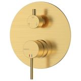 Bateria Prysznicowo Wannowa Podtynkowa Trzyfunkcyjna Ultimate Złoty Szczotkowany ABUL5312C1 Avapax