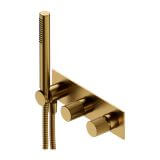 Bateria Prysznicowo-Wannowa Podtynkowa Złoty Szczotkowany Contour CT8035/1GLB Omnires