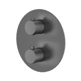 Bateria Prysznicowo-Wannowa Termostatyczna Podtynkowa Z Boxem 2-Wyjściowym Fly Gun Metal 03043BN Emporia