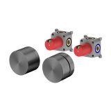 Bateria Prysznicowowo Wannowa Z Elementami Podtynkowymi Ovelo Gun Metal 09045BN Emporia