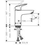 Bateria Umywalkowa 100 Coolstart Bez Kompletu Odpływowego Logis 71103670 Hansgrohe