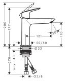 Bateria Umywalkowa 110 Fine Bez Kompletu Odpływowego Logis 71253000 Hansgrohe