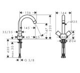 Bateria Umywalkowa 150 Bez Kompletu Odpływowego Logis 71221000 Hansgrohe