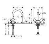 Bateria Umywalkowa 150 Z Kompletem Odpływowym Z Cięgłem Logis 71222000 Hansgrohe