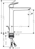 Bateria Umywalkowa 240 Fine Do Umywalek Nablatowych Z Kompletem Odpływowym Z Cięgłem Logis 71257670 Hansgrohe