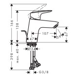 Bateria Umywalkowa 70 DN 15 Chrom 71078000 Hansgrohe