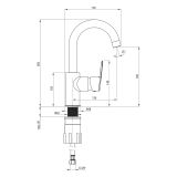 mini: Bateria Umywalkowa Arnika Chrom BQA_024M Deante (2)