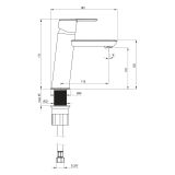Bateria Umywalkowa Arnika Chrom BQAE020M Deante