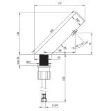 Bateria Umywalkowa Bezdotykowa Tocco Czarny Mat 080131BMAA Emporia