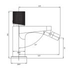 Bateria Umywalkowa Contour Miedz Szczotkowana CT8020CPB Omnires