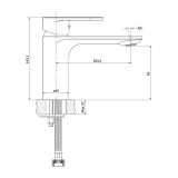 mini: Bateria Umywalkowa Crea Nikiel S951-334 Cersanit (2)