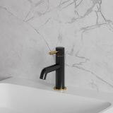 Bateria Umywalkowa Czarny/Złoty Y Y1210NBLGL Omnires