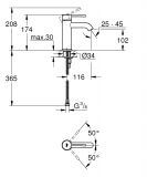 Bateria Umywalkowa Essence Warm Sunset 23590DA1 Grohe