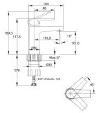 Bateria Umywalkowa Harmonia Chrom 10123100 Kielle