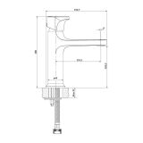 mini: Bateria Umywalkowa Inverto Czarny S951-295 Cersanit (3)