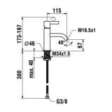 Bateria Umywalkowa Jednouchwytowa Kartell Chrom H3113310041001 Laufen