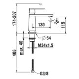 Bateria Umywalkowa Jednouchwytowa The New Classic Złoty Mat HF900504462000 Laufen
