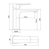 Bateria Umywalkowa Larga Chrom S951-388 Cersanit