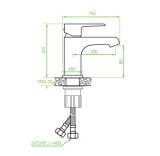 Bateria Umywalkowa Largo Chrom BAH_622D Laveo