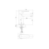 mini: Bateria Umywalkowa Moduo Chrom S951-362 Cersanit (2)