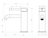 Bateria Umywalkowa Niska Fly Gun Metal 03010BN Emporia