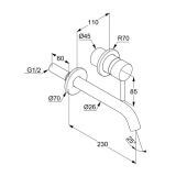 Bateria Umywalkowa Podtynkowa Bozz Złoty Szczotkowany 38245N076 Kludi