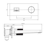 Bateria Umywalkowa Podtynkowa Contour Miedz Szczotkowana CT8015CPB Omnires